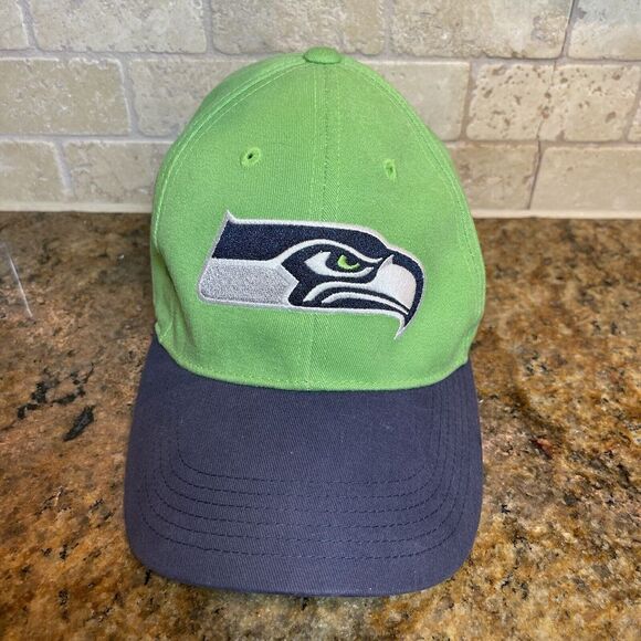 New NFL Team Apparel Seattle Seahawks Football Adjustable Hat Cap One Size Logo‎ - Picture 1 of 9